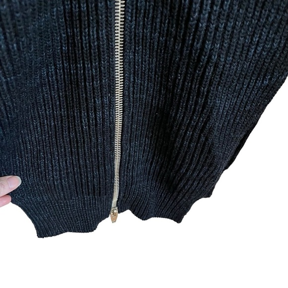 ALEXANDER WANG Long Zip Chunky Ribbed Knit Wool Sweater Vest - Picture 7 of 11